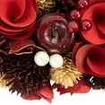 thumbnail image 5 of Northlight Wooden Roses, Apples and Pearls Artificial Christmas Wreath - 13" - Unlit - Red, 5 of 7