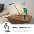 thumbnail image 2 of TABLZONE Grey Aluminum Phone Stand with Adjustable Height and 360° Rotation for Desk Use, Compatible with Smartphones and Tablets, 2 of 6