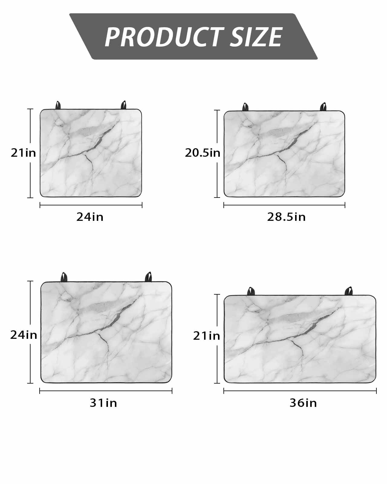 Stove Top Covers for Electric Stove, White Marble Glass Stovetop Cover Protector, Modern Geometric Abstract Minimalist Crack Induction Cooktop Protector Oven Mat for Kitchen Countertop 24"x21"