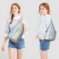thumbnail image 3 of Beachcomber Sling Backpack - Spiral Seashell & Tropical Design Crossbody Bag, Lightweight Durable Pack with Layered Storage for Essentials, 3 of 4