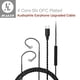 thumbnail image 2 of Cable mejorado Irfora JCALLY LT4C100 4 hebras 5N Pureza sin oxígeno Cobre plateado Cable de actualización para auriculares Cable de tres botones para auriculares (Conector MMCX) Irfora Cable mejorado, 2 of 7