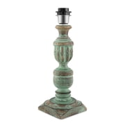 Rustic Algae French Trophy Carved Table lamp with Empire Khadi Shade