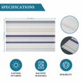 thumbnail image 6 of Beige Stripe Placemats Set of 6, Modern Abstract Art Navy Blue Striped Rustic Placemats for Dining Table, Place Mats for Kitchen Tabletop, Waterproof Wipeable Dining Table Mats Set, 6 of 9