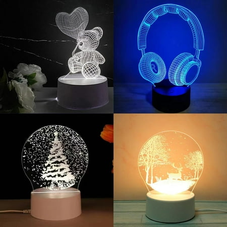 

DUFDIEJ Beautiful Neon Sign Lamp 3D USB Acrylic LED Night Lights for Xmas Christmas Decoration. Perfect Decor Gifts for Birthday Wedding Bedroom Bedside.