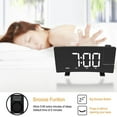 thumbnail image 3 of ziyahi Alarm Clock Radio Projection Dual Alarm LED Desktop FM Radio White Light, 3 of 8
