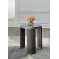 thumbnail image 2 of Signature Design by Ashley Surmour Triangle End Table with Faux Marble Top, Weathered Gray, 2 of 8