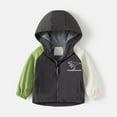 thumbnail image 6 of XBASW Toddler Kids Hooded Jacket for Boys Zip up Raincoat Baby Spring Autumn Patchwork Windbreaker Jacket Coat 1-6T, 6 of 6