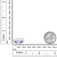 thumbnail image 3 of Gem Stone King 925 Sterling Silver Blue Tanzanite and White Created Sapphire Infinity Love Knot Ring for Women | 1.01 Cttw | Oval 6X4MM | Gemstone Birthstone | Jewelry Gifts for Mom Wife Her | Size 6, 3 of 5