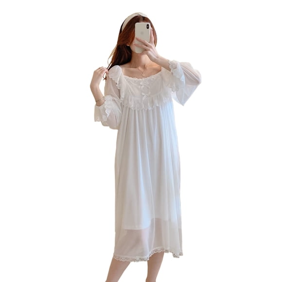Pijama SINROYEE Vintage Encaje Princess Camisón para mujer