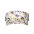 thumbnail image 2 of Kdxio Floral Puppy Print Sun Visor Hat Golf Visor Adjustable Velcro Outdoor Sports Cap for Men Women, 2 of 7