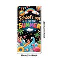 thumbnail image 3 of Bright Colors Summer Banner Cartoon Design School's Out Holiday Wallpaper for Beach Party Kids Celebration Indoor Decoration, 3 of 8