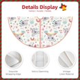 thumbnail image 4 of Daiia Cute Koala Drawing Merry Christmas Tree Skirt , Xmas Large Lace-up Tree Skirt, Santa Snowflakes Rustic Home Decorations New Year Party Farmhouse Decor-36", 4 of 7