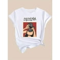 thumbnail image 3 of Camiseta de manga corta para mujer, camisetas tipo túnica, trajes de regalo cómodos, ropa deportiva, camisetas de verano, camiseta básicaA Stylish Short-Sleeve T-Shirt Featuring a Beautiful Woman in, 3 of 5