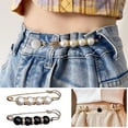 thumbnail image 1 of Elegant Rhinestone Pearl Brooch Pin for Sweaters & Shawls - Adjustable Waist Belt Clip & Scarf Organizer, 1 of 3