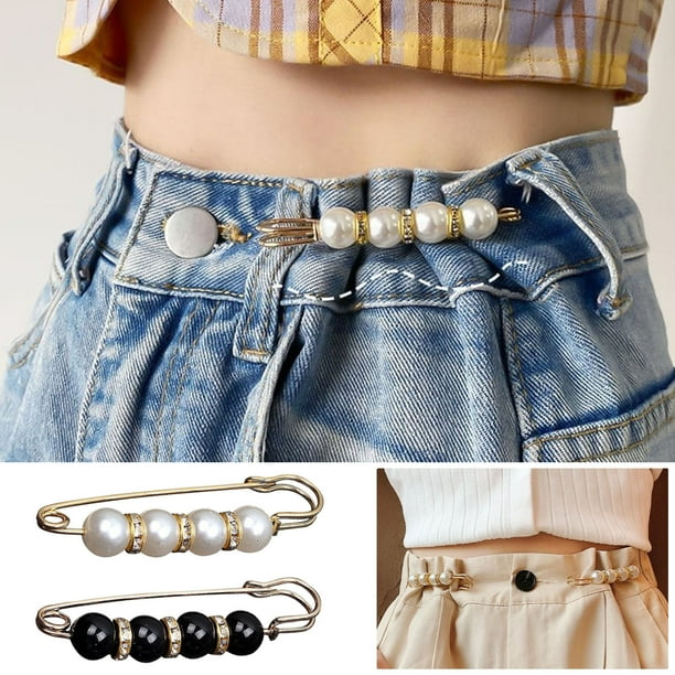 Broche de perlas con pedrería para jerséis y chales - Pinza de broche de aleación de perlas falsa, accesorio elegante para ropa femenina