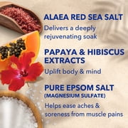Dr Teals Hawaiian Bliss Epsom Salt Magnesium Soak, Red Sea Salt, Papaya & Hibiscus, 3 lbs
