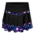thumbnail image 3 of Kaerm Kids Figure Skating Skirt Swing Skater Skirt Girls Tennis Golf Skirt with Built in Shorts Dance Black 14, 3 of 6