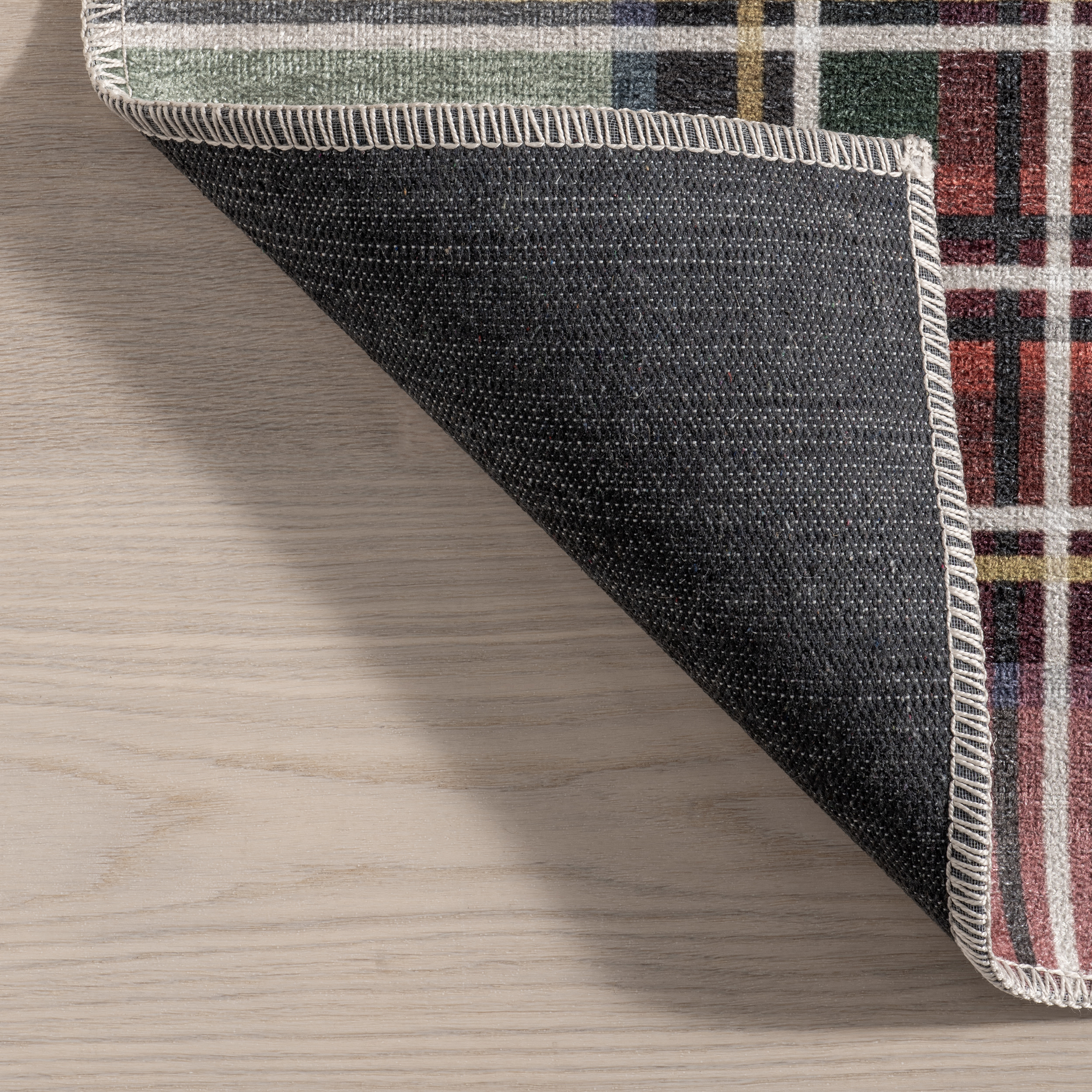 nuLOOM Analisse Stewart Plaid Machine Washable Area Rug, 4' x 6', Red