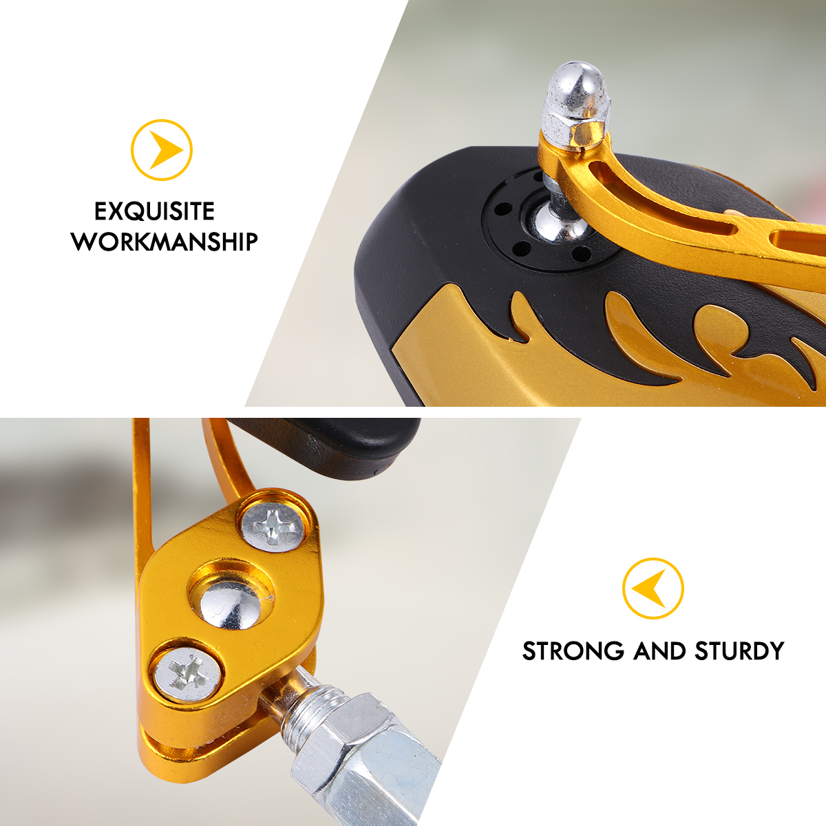 FRCOLOR  Moped Motorbike Mirror Rear View Adjustable Angle
