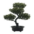 thumbnail image 4 of veasfak Artificial Bonsai Tree Potted Tree Fake Bonsai Tree for Bathroom Office Home Dark Green, 4 of 9
