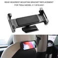 thumbnail image 2 of Graflsoa Universal Car Headrest Tablet Mount for Tesla Model 3/Y 2019-2021, 360° Rotatable iPad/Phone Holder for Rear Seat Entertainment, Compatible with 4.5"-12.9" Devices, ABS Material, Lightweight, 2 of 6