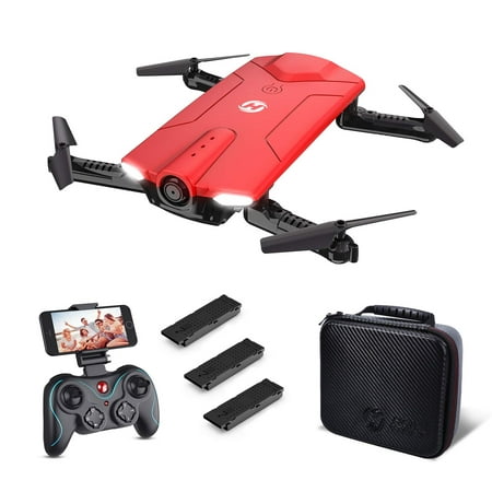 Holy Stone HS160 Foldable Drone with Camera and video RC Quadcopter for kids and beginners Altitude Hold One Key Start APP Control Portable Carrying Case, 3 (Best Camera App For S5)