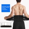 thumbnail image 3 of Black XL Polyester Waist Support Belt - Breathable, Comfortable Lumbar Protection for Fitness, Weightlifting, Outdoor Sports, Driving & Daily Work - Adjustable Compression Wrap with Effective Back, 3 of 6