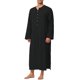 thumbnail image 4 of CAMISA DE NOCHE CHIC INSPIRE para Hombres de Algodón, Color Sólido, Cierre de Botón, 2 Bolsillos, Talla 2XL, Negro, 4 of 6