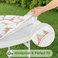 thumbnail image 5 of White Marble Rose Gold Line Pattern Round Fitted Tablecloth with Elastic Edge,Dining Table Cover Waterproof,Outdoor Round Tablecloth for Camping,Dining,Indoor and Outdoor, 5 of 7