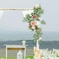 thumbnail image 6 of perfeclan Artificial Flower Swag Centerpiece Garland, Handmade Rustic Silk Flower, Wedding Arch Flower for Ceremony Backdrop Home Table Pink, 6 of 9