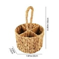 thumbnail image 6 of Yooshoverk Woven Storage Basket & Picnic Hamper - Natural Seagrass with Handles for Blankets, Toys - Decorative Fruit Basket, Gift Container - Rustic Home Organization, 6 of 6