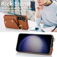 thumbnail image 2 of Crossbody for Samsung Galaxy S21 Phone Case for Women, Wallet Case with Credit Card Holder Shoulder Strap & Wrist Lanyard Shockproof Purse Back Flip 360 Ring Holder Kickstand Case,Brown, 2 of 9