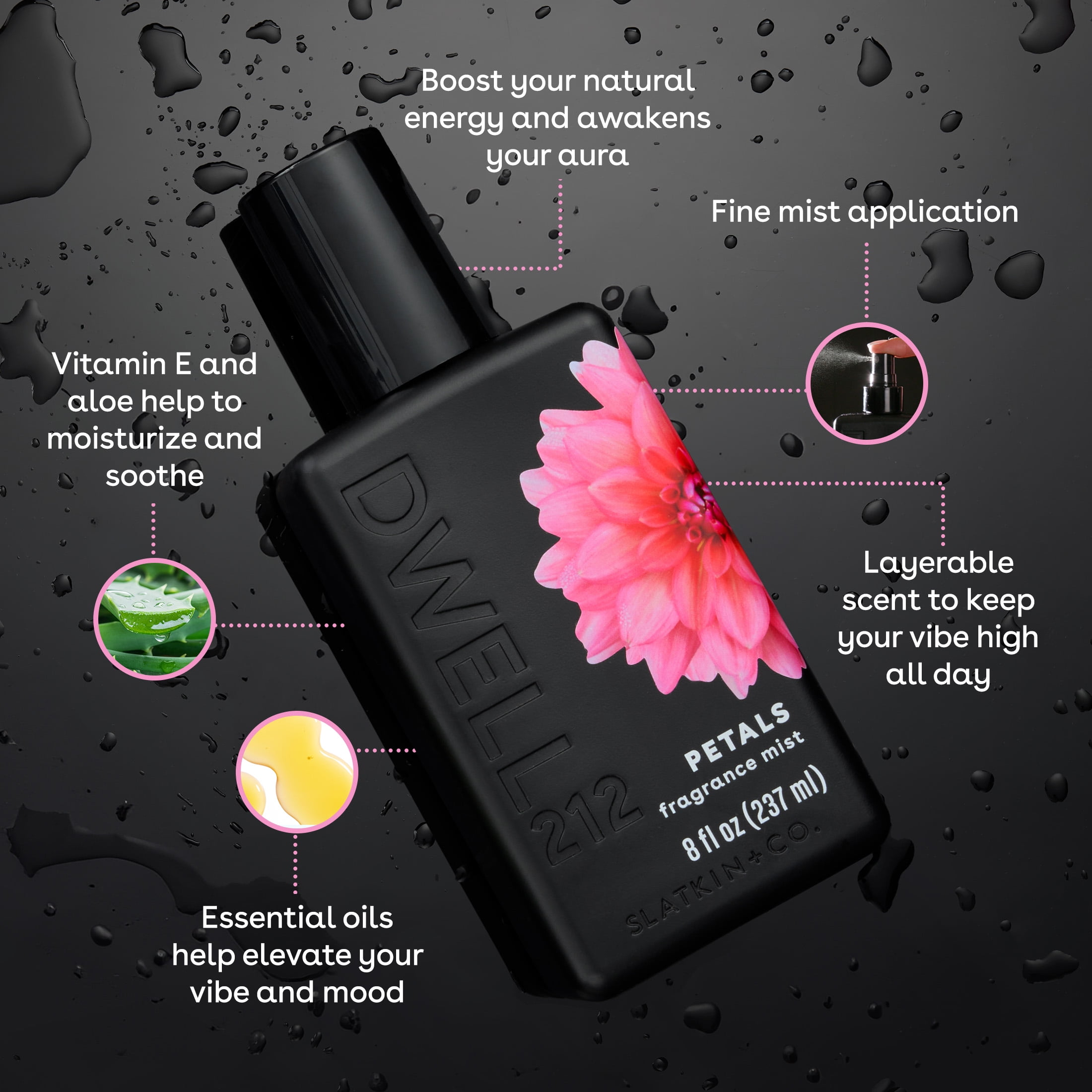 Dwell212 Petals Fragrance Mist, 8 fl oz