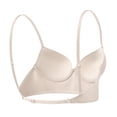 thumbnail image 2 of WHEANG Bras for Women No Underwire Seamless CD Cup Comfort Push Up Bra with Side Support Smoothing Plus Size Everyday Bra Size B White, 2 of 5