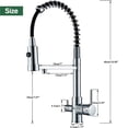 thumbnail image 7 of Pull Down Filter Kitchen Faucet 3 Ways Drinking Pure Water Faucets Brass 360° Flexible Purification Water Mixer Tap -Modern  Design, 7 of 7