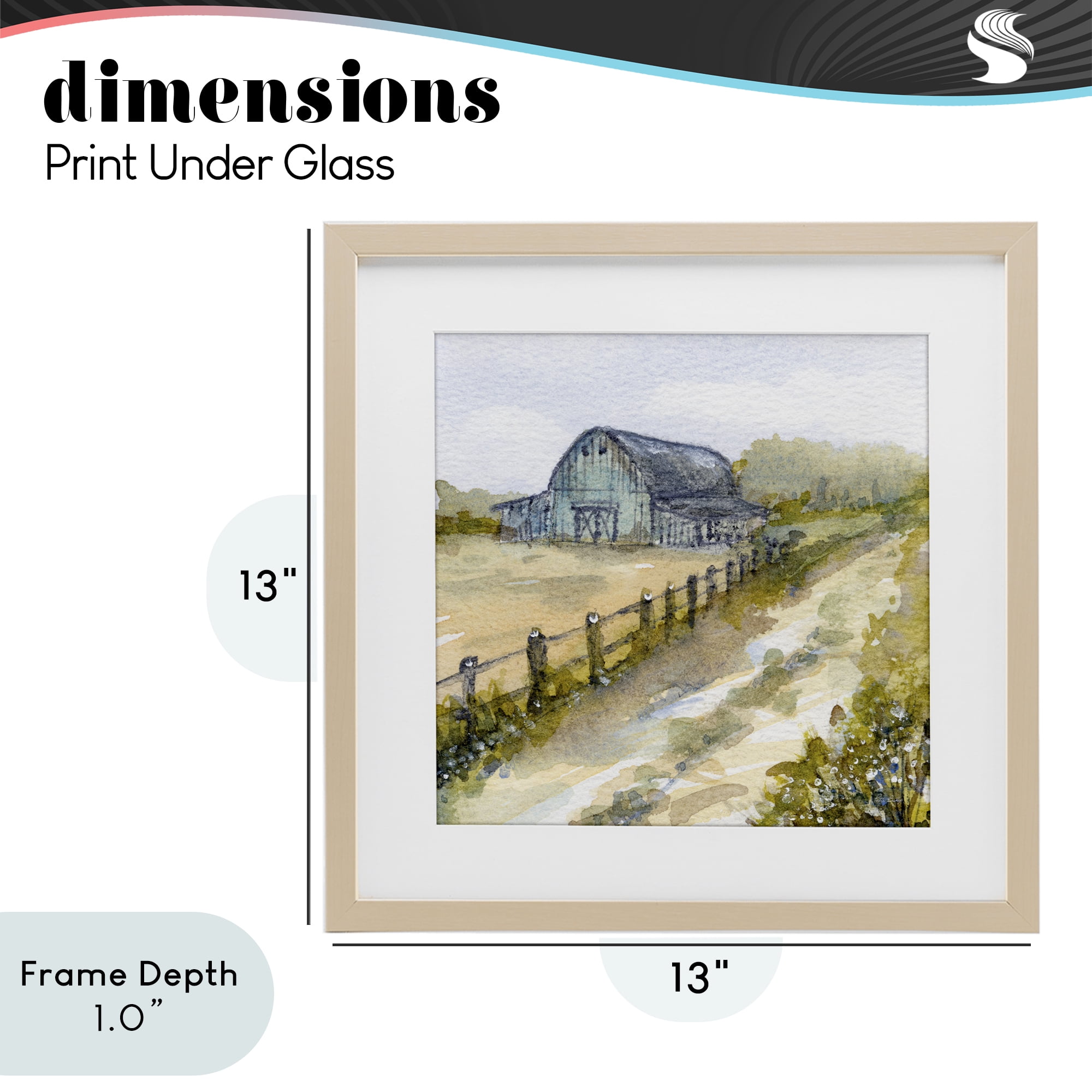 Stupell Industries Blue Barn Lane Birch Framed Print Under Glass, design by Patti Bishop