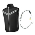 thumbnail image 3 of segolike Veste de Ventilateur de Refroidissement 2 Ventilateurs Portable Portable Refroidisseur pour Vélo Randonnée Été Noir TG, 3 of 9