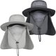 thumbnail image 1 of IYEBRAO Sombrero para el sol para hombre al aire libre con solapa para el cuello y la cara Protección UV Sombrero de pesca de ala ancha para senderismo Safari Jardinería UPF 50+, 1 of 1