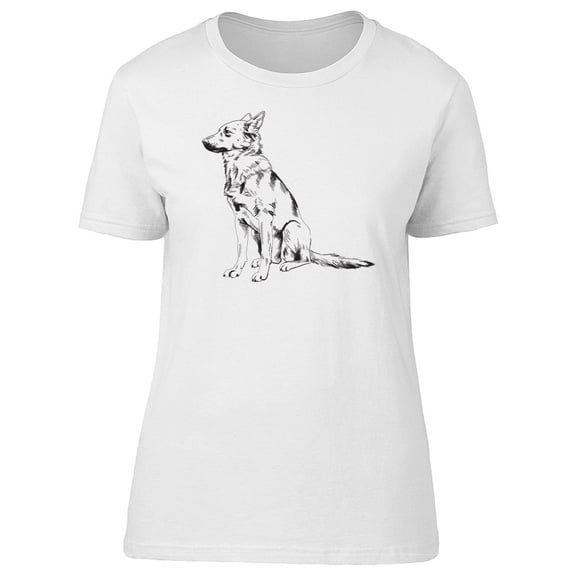 Dog Sketch, Cute Tee Women's -Image by Shutterstock