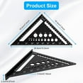thumbnail image 2 of 5 in 1 Carpenter's Square, Multifunction Carpenter's Square 180 mm, Aluminum Ruler, Protractor from 45 to 90 Degrees, Squares, 2 of 5