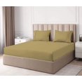 thumbnail image 2 of 3 Piece Sheets - 1 Piece Fitted Sheet & 2 Pillowcases, 450 Thread Count - 100% Egyptian Cotton, Deep Pocket of 14" Inch, Ultra-Soft and All Around Elastic Snug Fit (Twin Size - Taupe Solid), 2 of 5