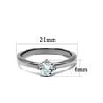 thumbnail image 2 of Women's .46 Ct Solitaire Cubic Zirconia, Stainless Steel Engagement Ring Size 9, 2 of 5