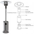 thumbnail image 3 of 46000 BTU Outdoor Patio Heater with Portable Wheels, Propane Space Heater with ETL Certification, Commercial & Residential 87-inch Floor Standing / Silver, 3 of 11