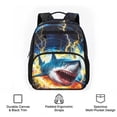 thumbnail image 6 of Jeiento Cartoon Shark Preschool Bookbag for Toddlers 13.5 Inch, School Bag with Mesh Side Pockets, Multi-Compartment Backpack for Boys Girls Kindergarten Outdoor, 6 of 7