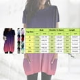 thumbnail image 3 of XIAONU Women's Ombre Pocket Tunic Oversized Short Sleeve Crew Neck Pullover Tunic Stretchy Casual Loungewear Tops, 3 of 5