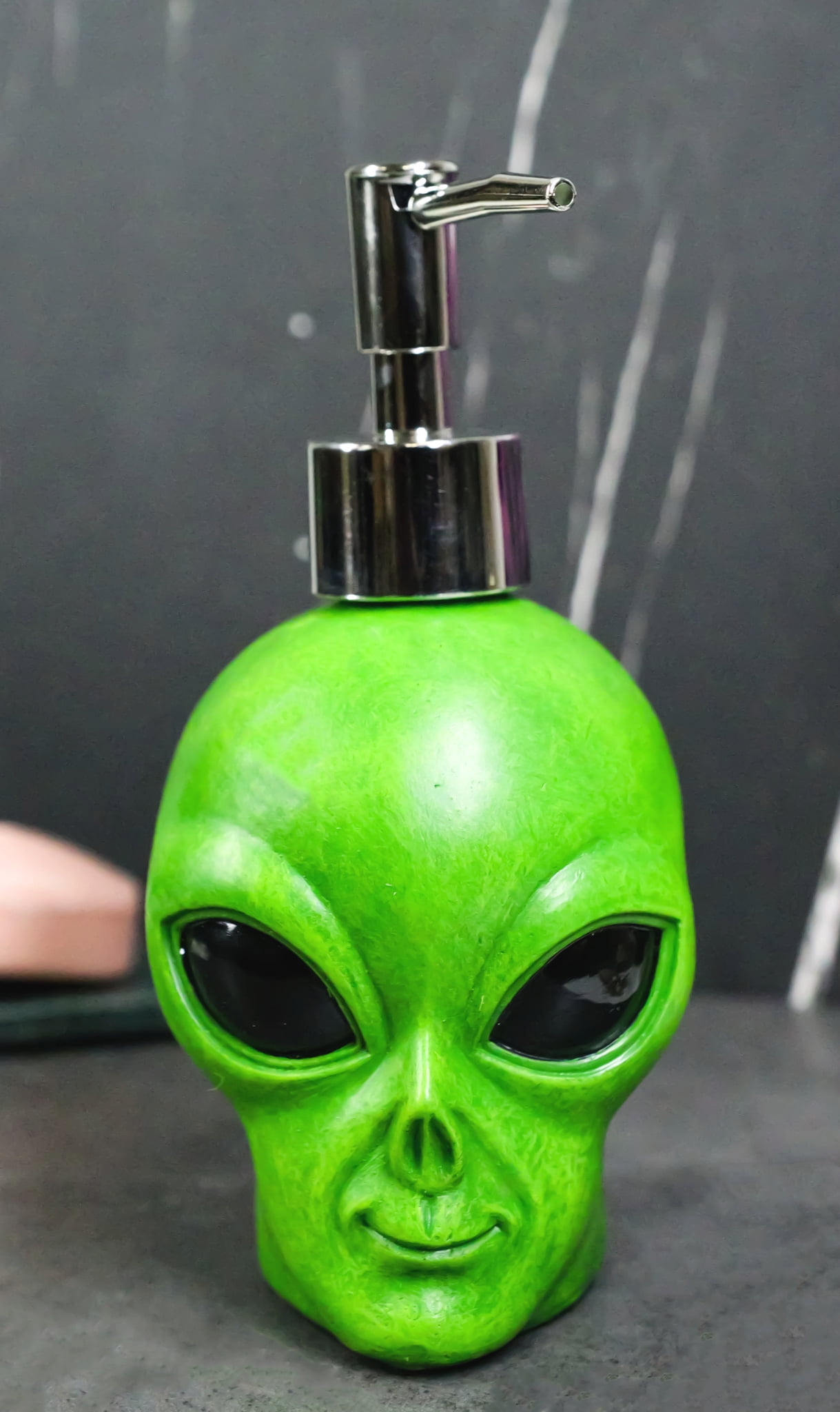 Green UFO Extra Terrestrial Roswell Alien Liquid Soap Or Lotion Pump Dispenser