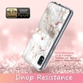 thumbnail image 5 of Samsung Galaxy A10E Case, Kaesar Hybrid Bling Glitter Sparkle Laser White Marble Graphic Fashion Cute Colorful Skin Cover Shockproof Case for Samsung Galaxy A10E, 5 of 5