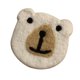 thumbnail image 3 of Posavasos de fieltro con diseño de oso lindo, suaves, antideslizantes y aislantes para tazas de café, de color blanco, en un solo tamaño, 3 of 8