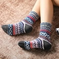 thumbnail image 6 of Wool Socks - Wool Socks for Women Men Soft Thick Warm Winter Knit Vintage Crew Socks Casual, 6 of 7