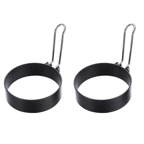 2Pcs Stainless Steel Cooking Mold Fried Egg Pancake Circle Non-Stick Egg Rings Kitchen Mould Tool